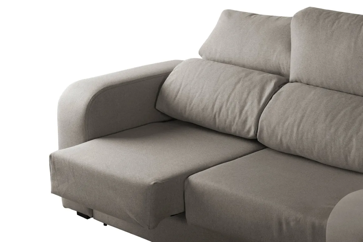 Divano reclinabile grigio 160x80x95h cm - Asazi