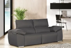 Salotto > Dmora Divano sfoderabile antracite 190x100x100h cm - Assiria Nero