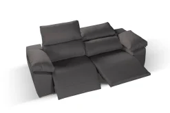 Salotto > Dmora Divano sfoderabile antracite 190x100x100h cm - Assiria Nero