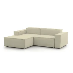 Divani Angolari|Divani Fissi Con Penisola > Dmora Divano sfoderabile 240x170x70h cm - Assurte Beige