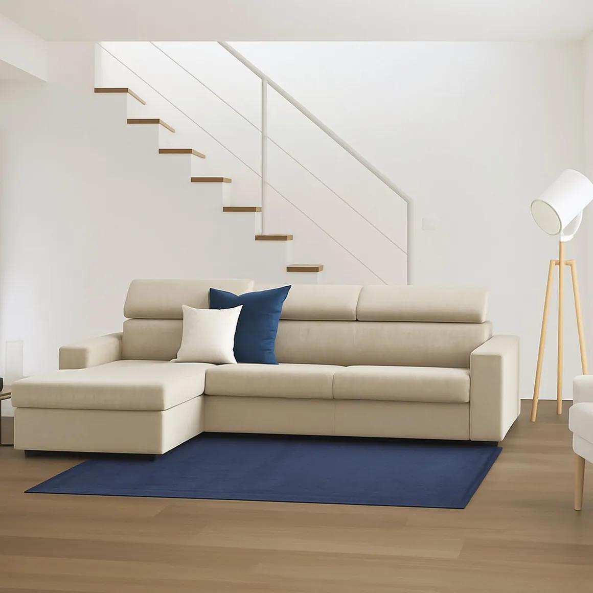 Divani Angolari|Divani Fissi Con Penisola > Dmora Divano sfoderabile 340x170x70h cm - Asvaldo Beige