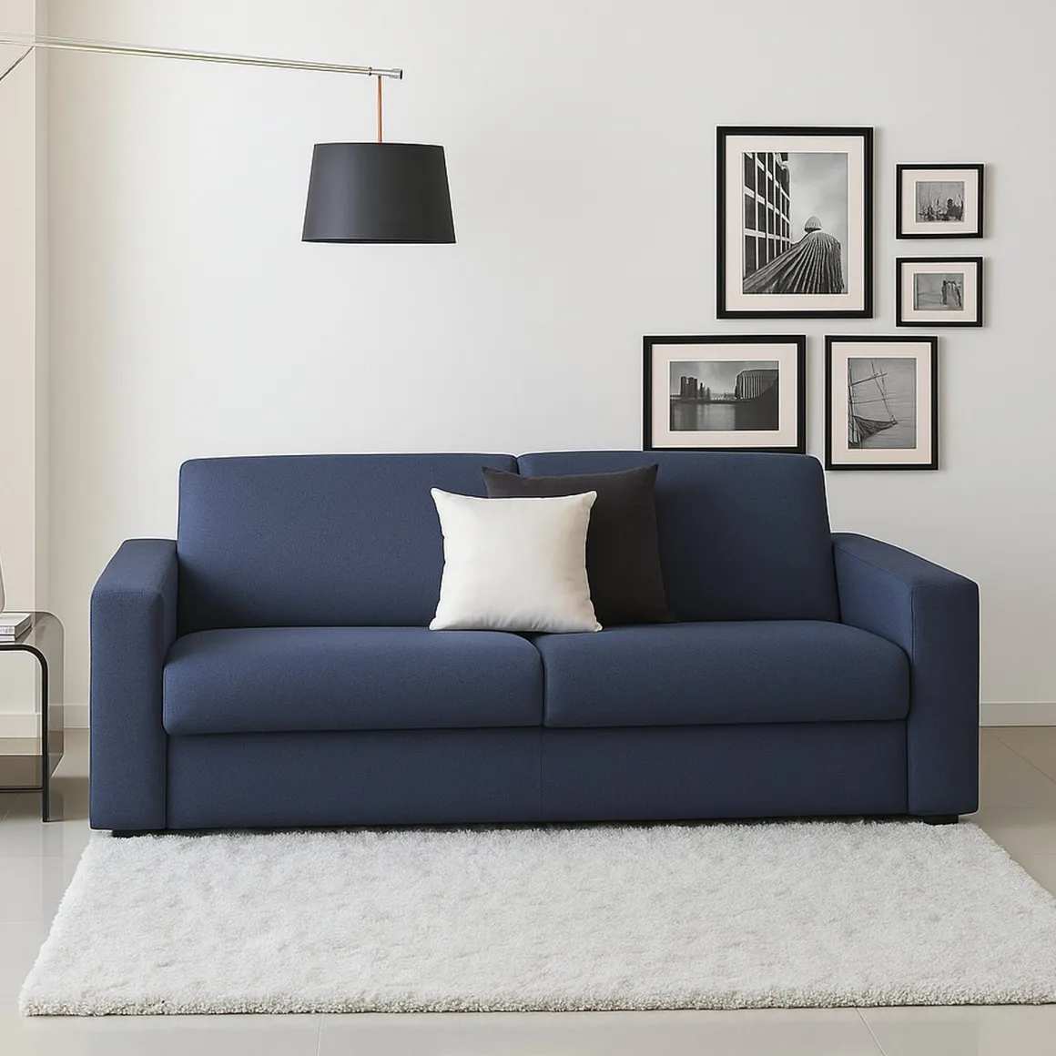 Divani Fissi 2 Posti|Salotto > Dmora Divano sfoderabile 200x95x90h cm - Eletta Blu