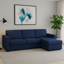Divano sfoderabile blu 280x95x90h cm - Atos
