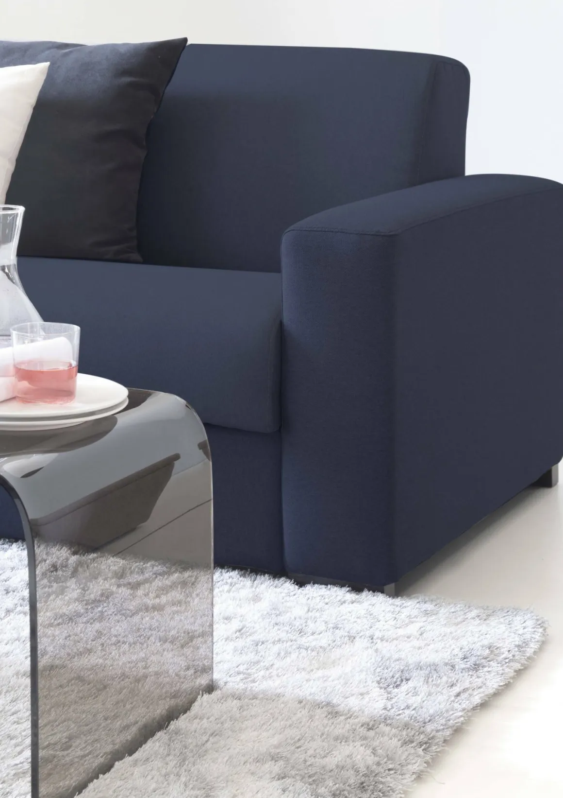 Divano sfoderabile blu 280x95x90h cm - Atos