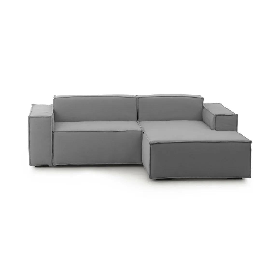 Divani Angolari|Divani Fissi Con Penisola > Dmora Divano sfoderabile 280x95x90h cm - Atos Grigio
