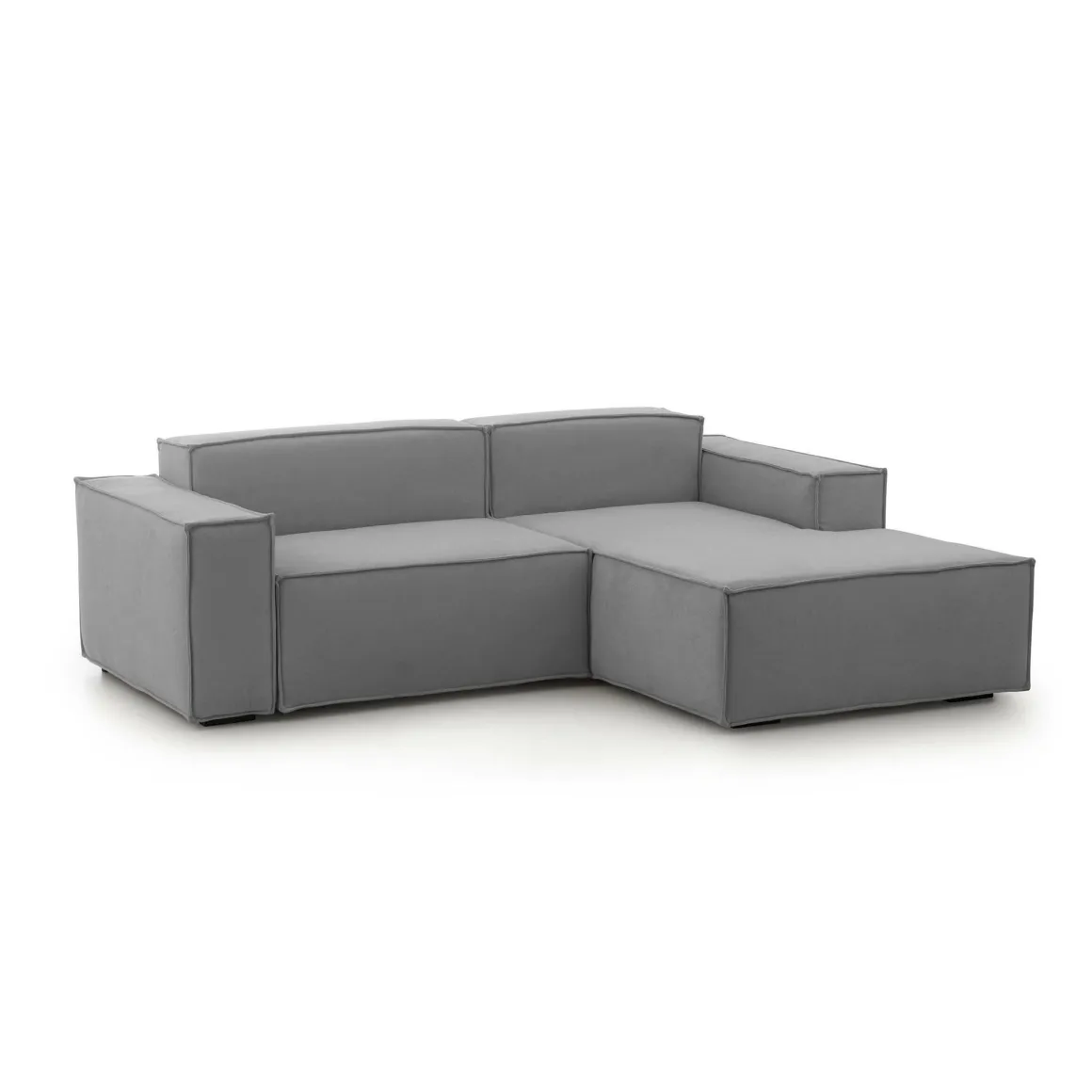 Divani Angolari|Divani Fissi Con Penisola > Dmora Divano sfoderabile 280x95x90h cm - Atos Grigio