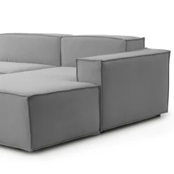 Divani Angolari|Divani Fissi Con Penisola > Dmora Divano sfoderabile 280x95x90h cm - Atos Grigio