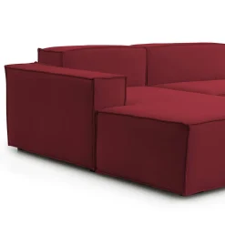 Divani Angolari|Divani Fissi Con Penisola > Dmora Divano sfoderabile 240x170x70h cm - Assurte Rosso