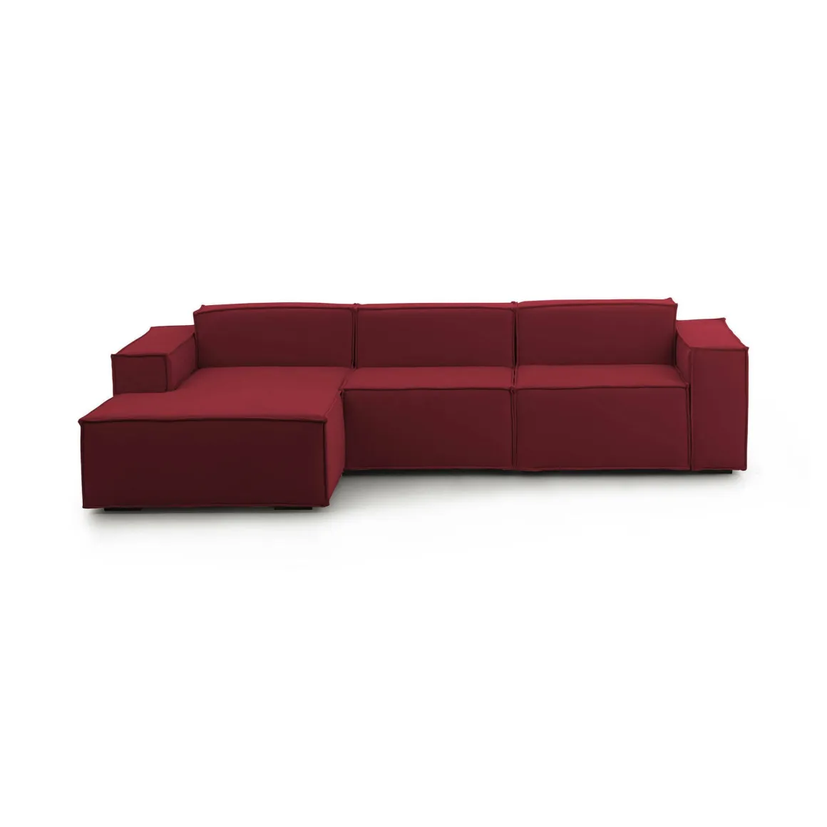 Divano sfoderabile rosso 300x170x70h cm - Alganibra