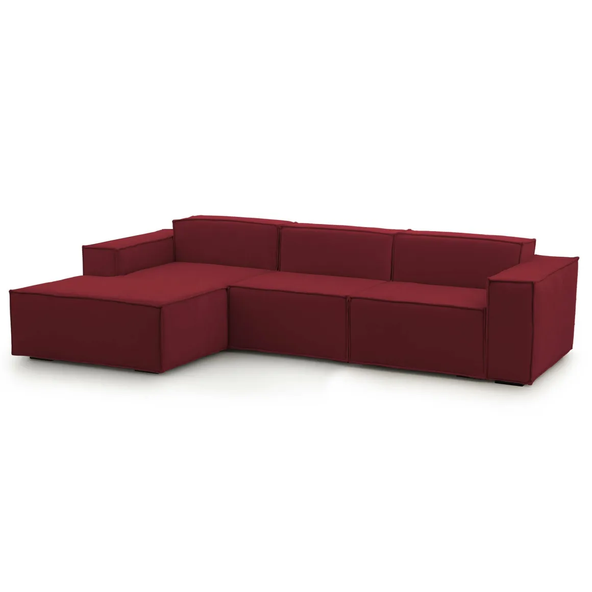 Divano sfoderabile rosso 300x170x70h cm - Alganibra