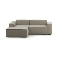 Divani Angolari|Divani Fissi Con Penisola > Dmora Divano sfoderabile tortora 240x170x70h cm - Ameli Grigio Tortora
