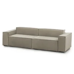 Divano sfoderabile tortora 260x95x70h cm - Argo