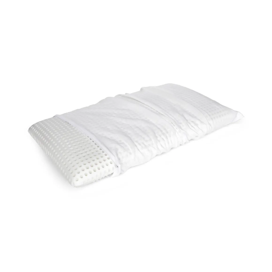 Guanciale Alloro, Made in Italy, 70x39 h10 cm, Bianco