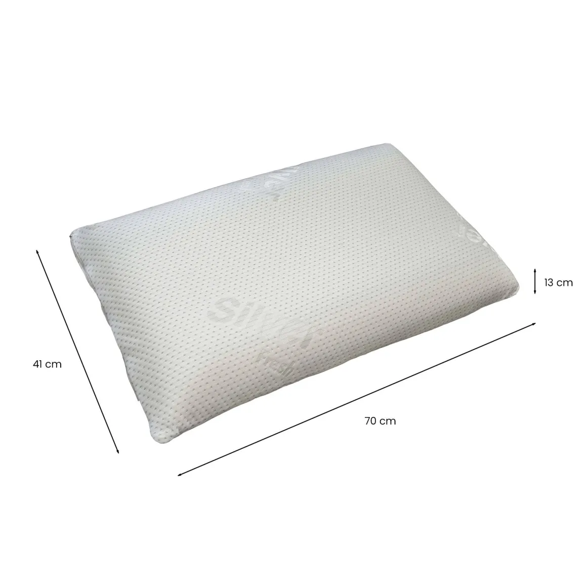 Guanciale Asturno, 71x41xh13 cm, Set da 2