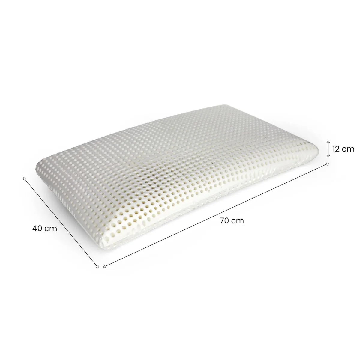 Guanciali > Dmora Guanciale Citronella, Made in Italy, 70x40 h12 cm, Bianco Bianco, Bianco