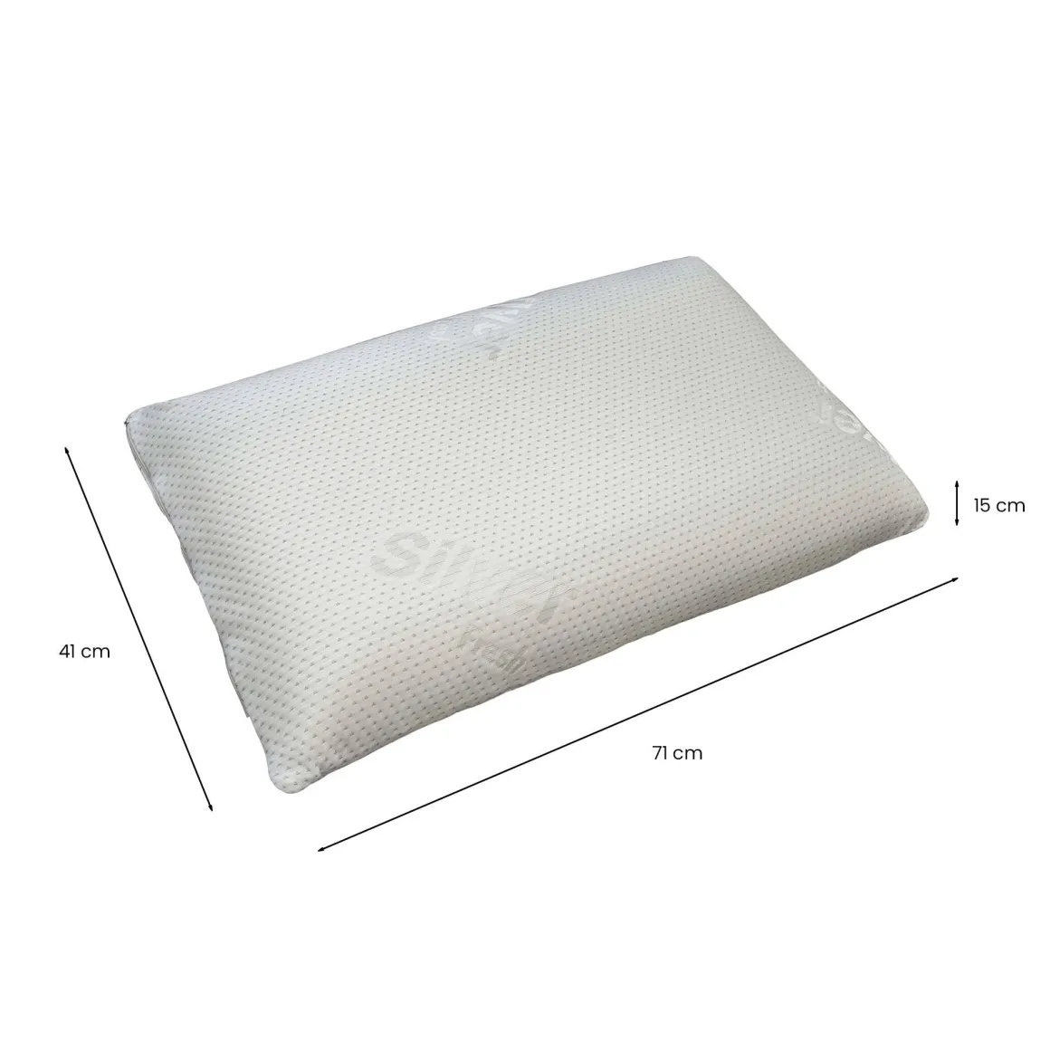 Guanciale Innocenza, 71x41xh15 cm, Set da 2