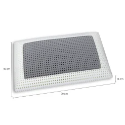 Guanciali > Dmora Guanciale Prezzemolo, Made in Italy, 70x40 h14 cm, Bianco Bianco, Bianco
