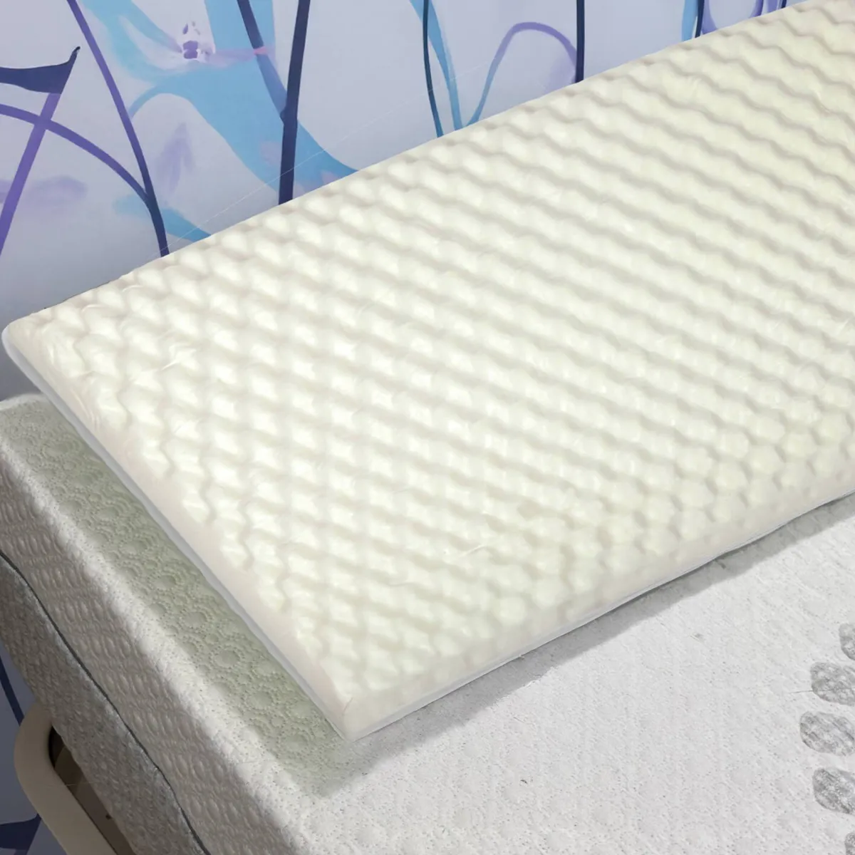Guanciali > Dmora Guanciale Ruta, Made in Italy, 73x43 h14 cm, Bianco Bianco, Bianco