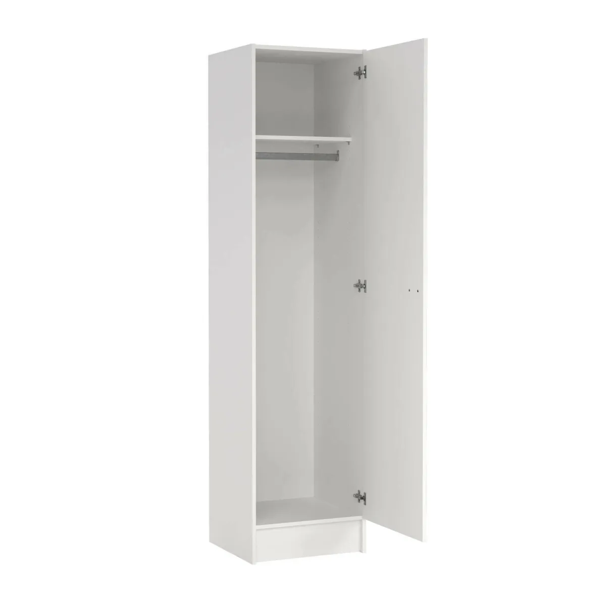 Guardaroba 1 Anta > Dmora Guardaroba 1 Anta Appendiabiti 4 Ripiani, Apertura Battente - Airone Bianco
