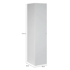 Armadi Multiuso 1 Anta > Dmora Guardaroba 1 anta lucido colonna 50x218h cm - Mexico Bianco