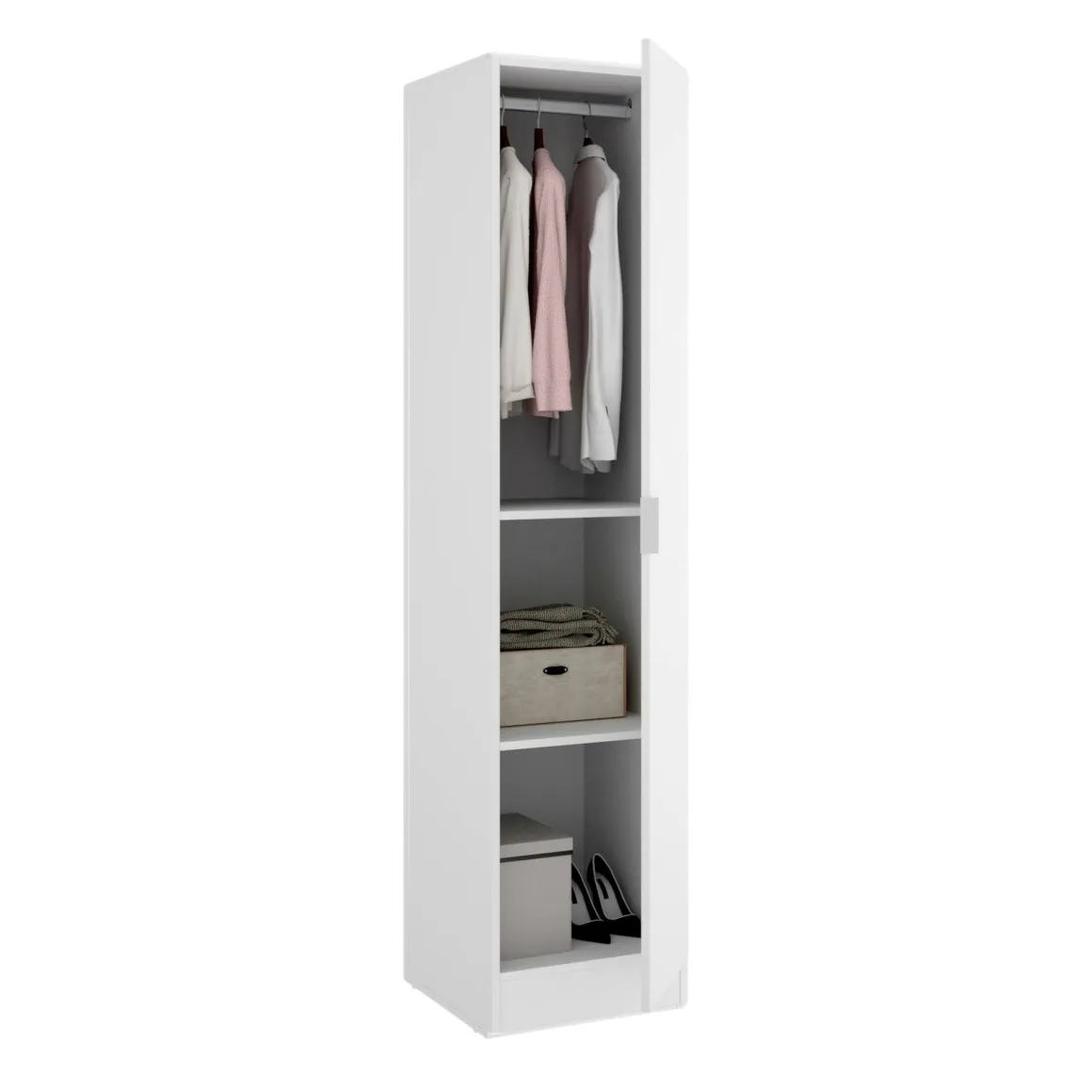 Guardaroba 1 anta bianco slim 40x184h cm - Nxy