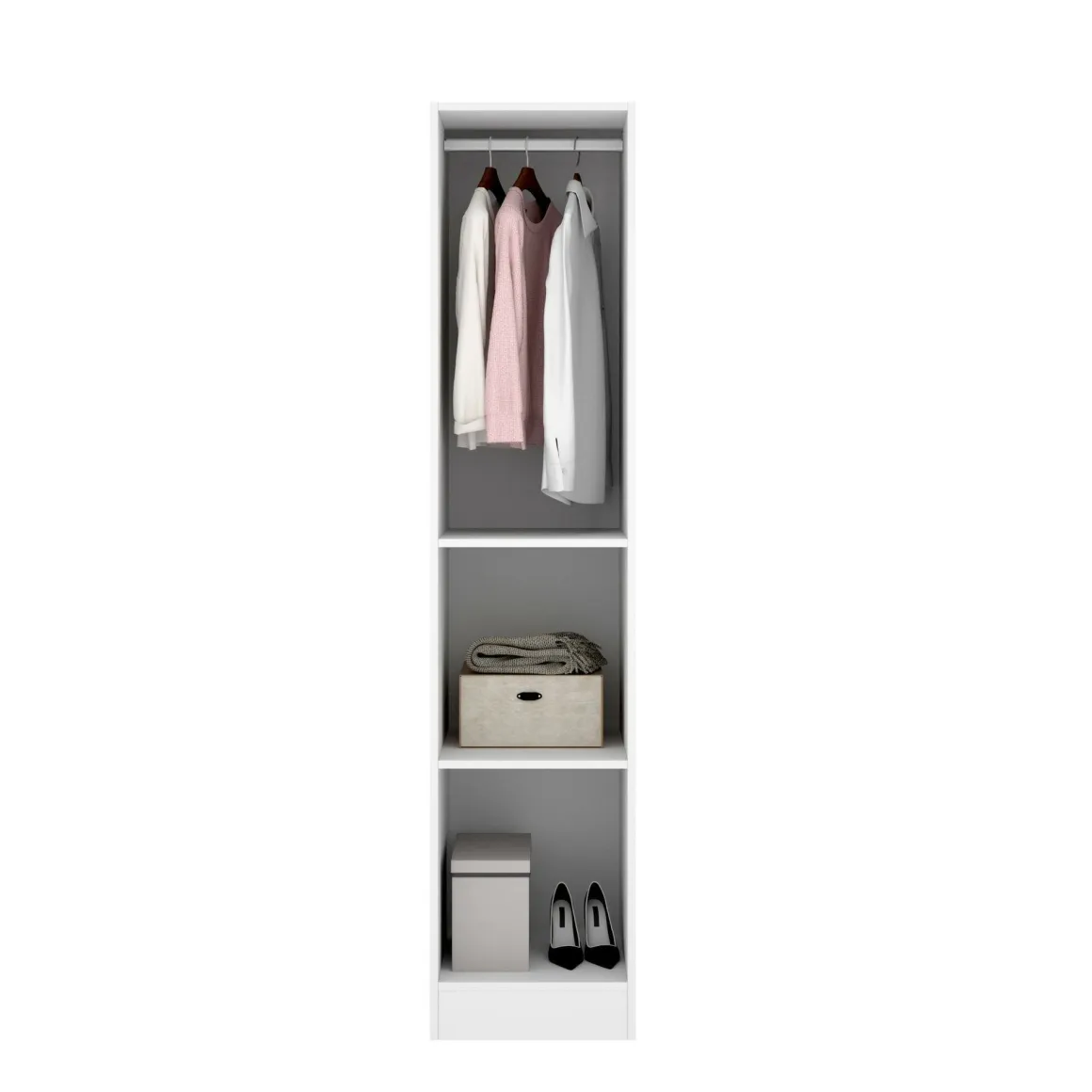 Guardaroba 1 anta bianco slim 40x184h cm - Nxy