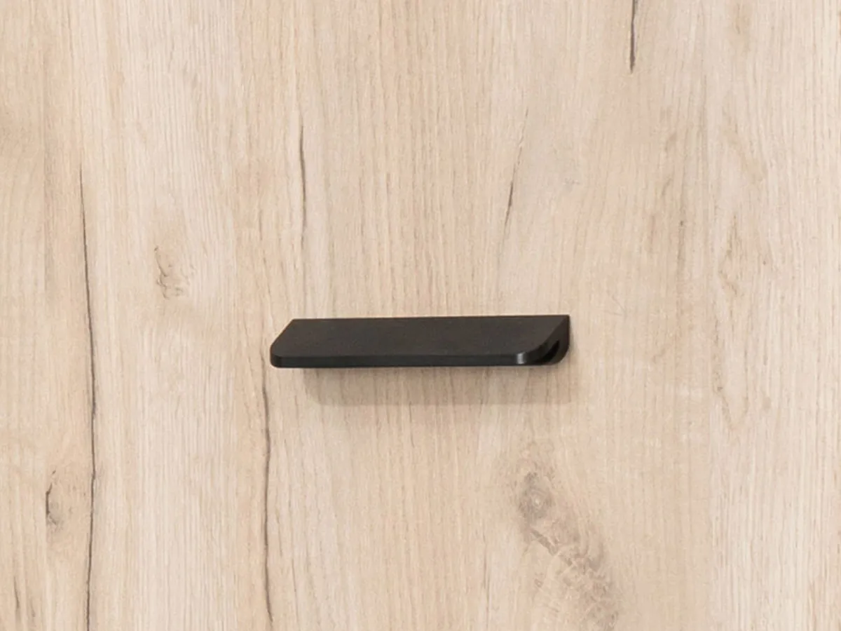 Guardaroba 1 Anta > Dmora Guardaroba 1 Anta Marrone Rovere Grigio Nero Appendiabiti 4 Ripiani, 5 Vani - Palmoli Nero, Marrone Rovere grigio