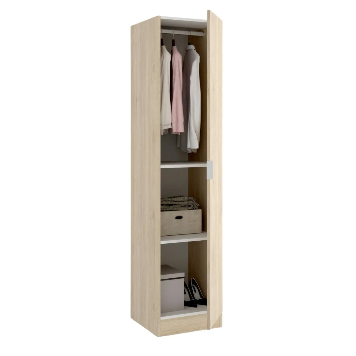 Guardaroba 1 anta rovere slim 40x184h cm - Nxy