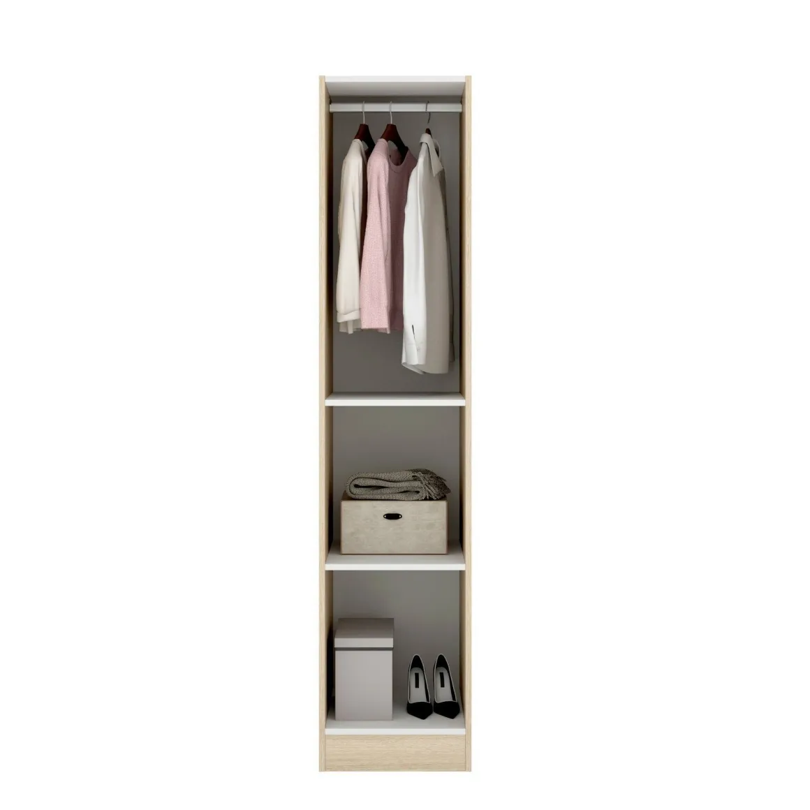 Guardaroba 1 anta rovere slim 40x184h cm - Nxy