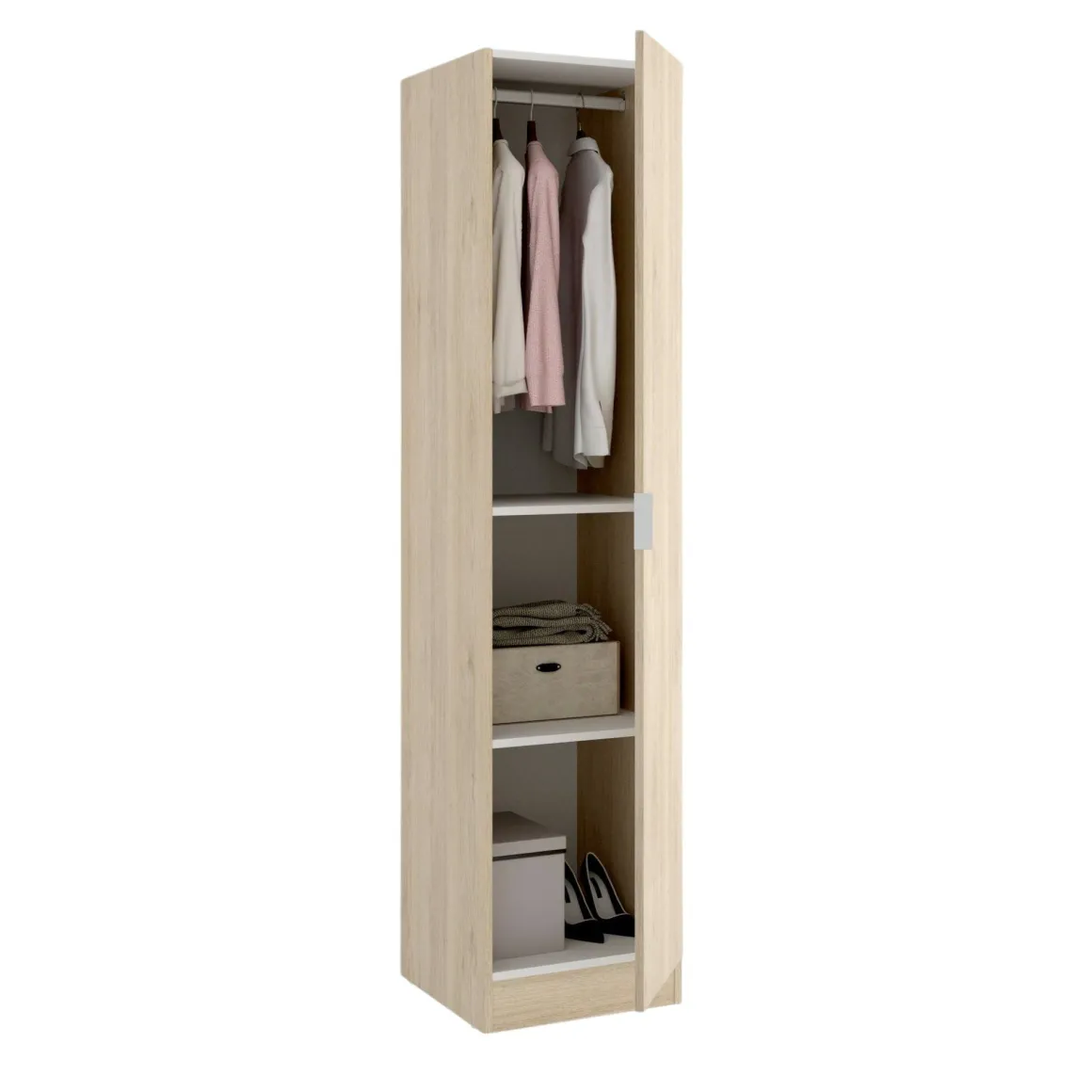 Guardaroba 1 anta rovere slim 40x184h cm - Nxy