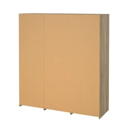 Guardaroba 3 Ante > Dmora Guardaroba 3 ante Anabelle, Mobile camera da letto, Cabina armadio portabiti, Armadio appendiabiti, 181x60 h200 cm, Quercia e Bianco Bianco Lucido, Marrone Quercia