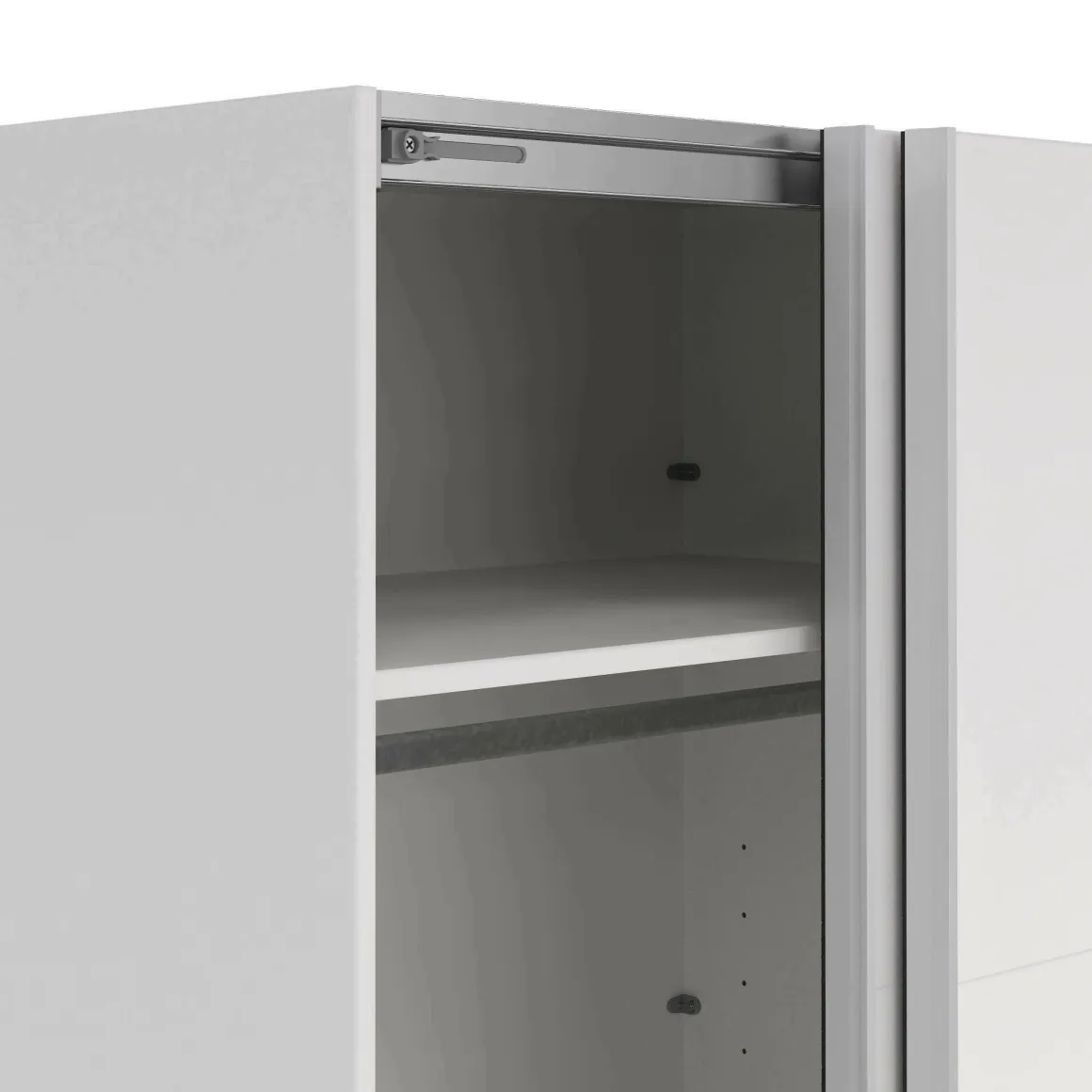 Armadi Multiuso 2 Ante > Dmora Guardaroba 2 ante ante scorrevoli 200x218h cm - Malakas Bianco