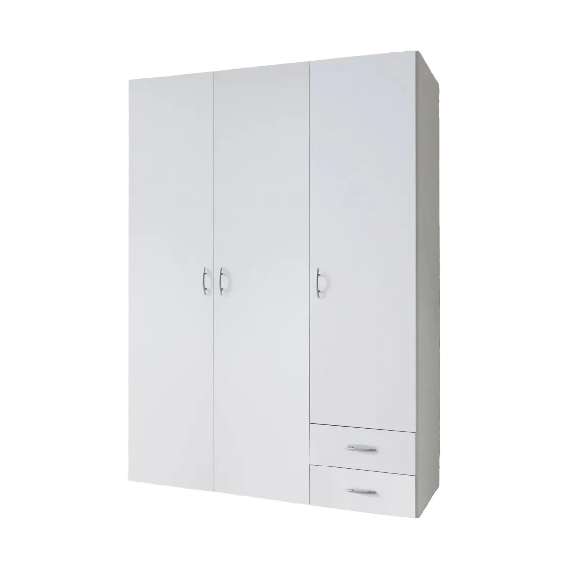 Guardaroba 3 Ante > Dmora Guardaroba 3 Ante Appendiabiti 4 Ripiani 120x52 cm, 3 Ante - Licodia Bianco