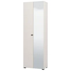 Guardaroba 2 Ante > Dmora Guardaroba 2 Ante Bianco Bianco Appendiabiti 4 Ripiani 58x195h cm, 5 Vani - Lomazzo Bianco, Bianco