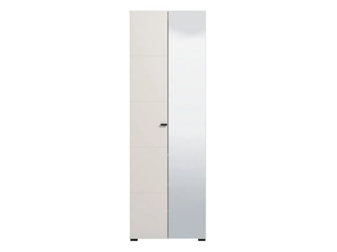Guardaroba 2 Ante Bianco Bianco Appendiabiti 3 Ripiani 64x194h cm, 4 Vani - Azzano