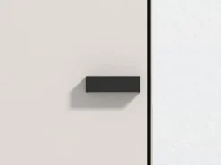 Guardaroba 2 Ante Bianco Bianco Appendiabiti 3 Ripiani 64x194h cm, 4 Vani - Azzano