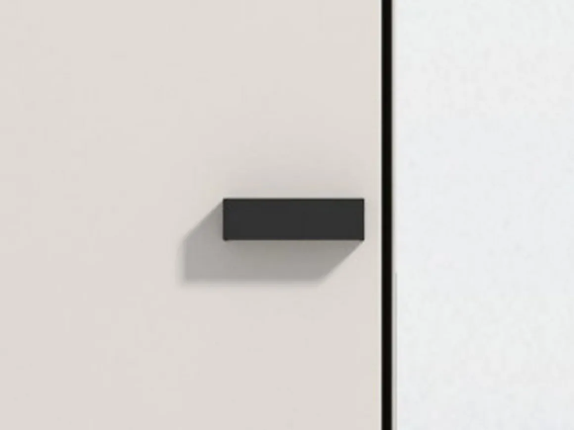 Guardaroba 2 Ante Bianco Bianco Appendiabiti 3 Ripiani 64x194h cm, 4 Vani - Azzano