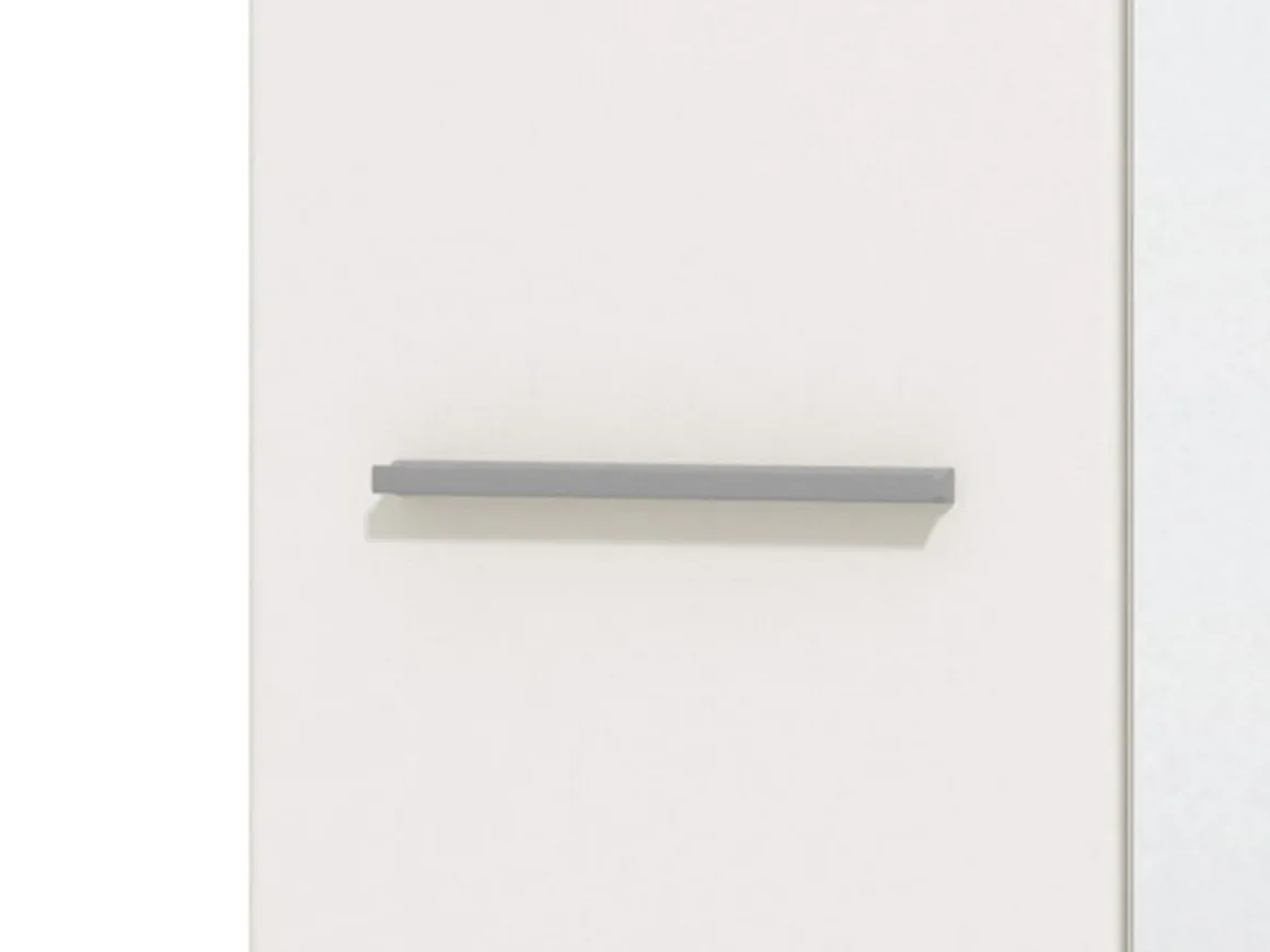 Guardaroba 2 Ante Bianco Bianco Appendiabiti 4 Ripiani 60x192.5h cm, 5 Vani - Griante