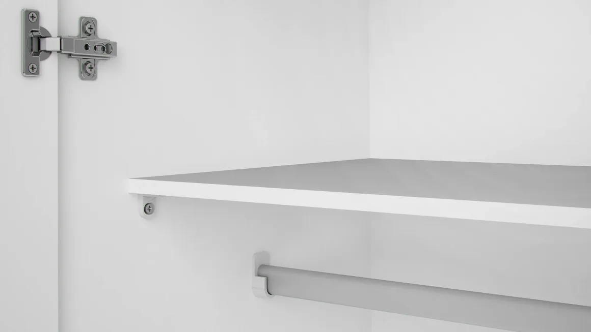 Guardaroba 2 ante bianco camera da letto 77x175h cm - Alibabba