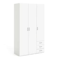Guardaroba 3 ante bianco con cassetti 115x200h cm - Aquilone
