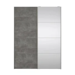 Guardaroba 2 ante bianco e grigio 150x200h cm - Seraphine