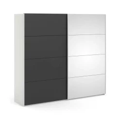 Guardaroba 2 ante bianco e nero 242x220h cm - Catalina