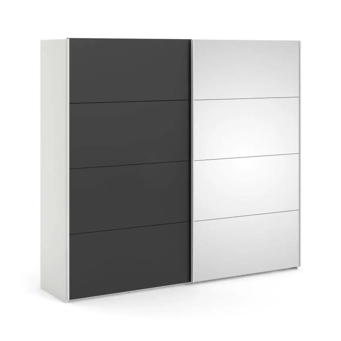 Guardaroba 2 ante bianco e nero 242x220h cm - Catalina