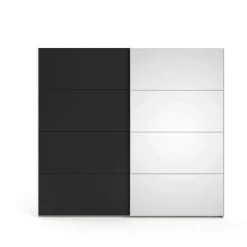 Guardaroba 2 ante bianco e nero 242x220h cm - Catalina