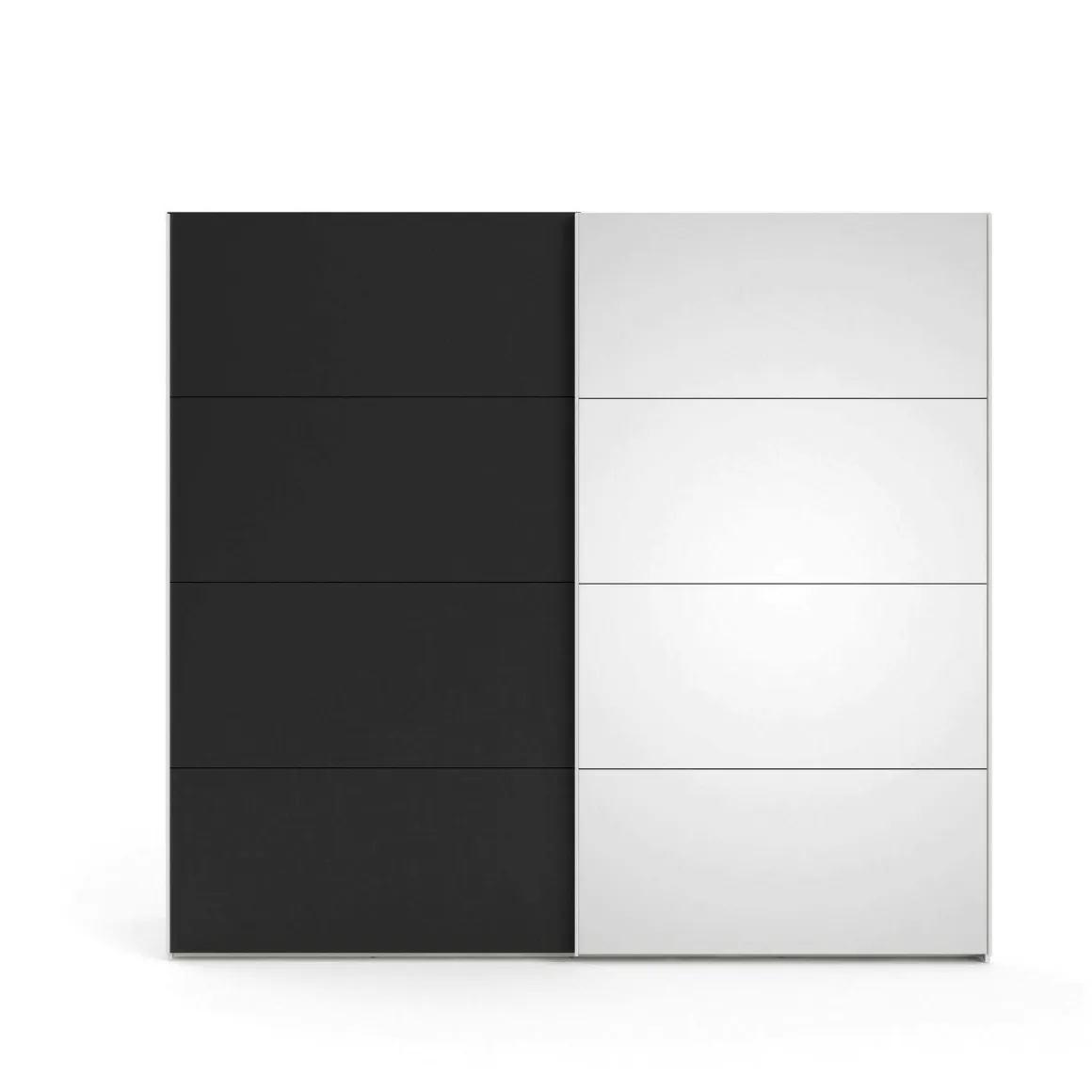 Guardaroba 2 ante bianco e nero 242x220h cm - Catalina