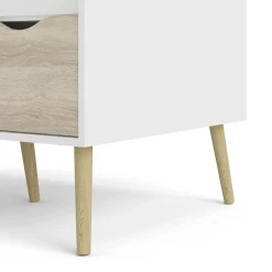 Guardaroba 2 Ante > Dmora Guardaroba 2 ante bianco e quercia 98x200h cm - Archilllo Marrone, Bianco Quercia