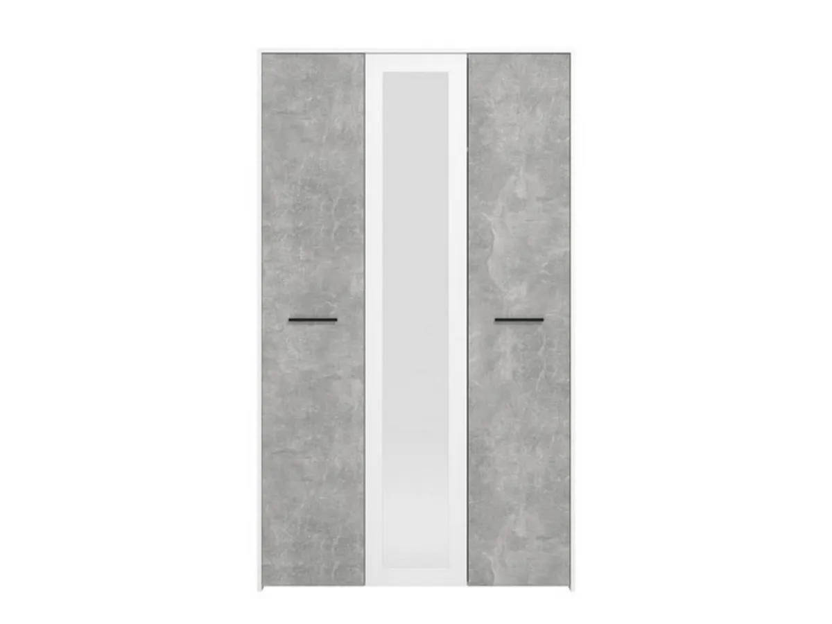 Guardaroba 3 Ante > Dmora Guardaroba 3 Ante Bianco Grigio Cemento Appendiabiti 5 Ripiani 119x53 cm, 3 Ante - Lavagno Grigio, Bianco Cemento