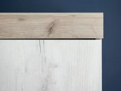 Guardaroba 2 Ante Bianco Larice Marrone Rovere Appendiabiti Cassetti 80x202h cm, un Ripiano - Egna