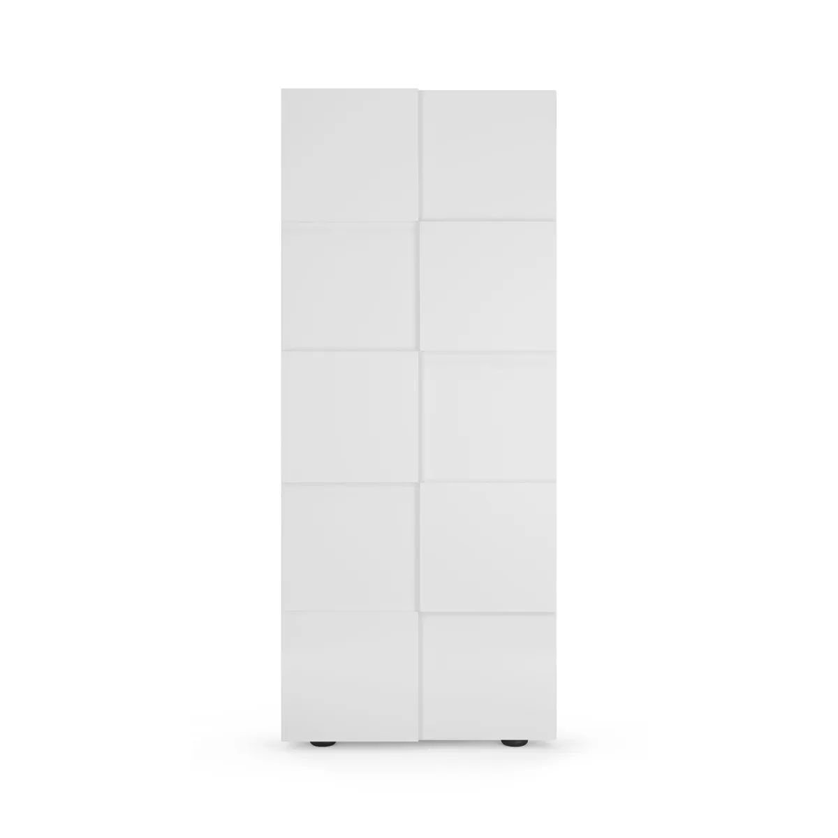 Guardaroba 2 Ante > Dmora Guardaroba 2 Ante 2 Ripiani Appendiabiti 78x186.5h cm, Apertura Standard - Comerio Bianco Lucido