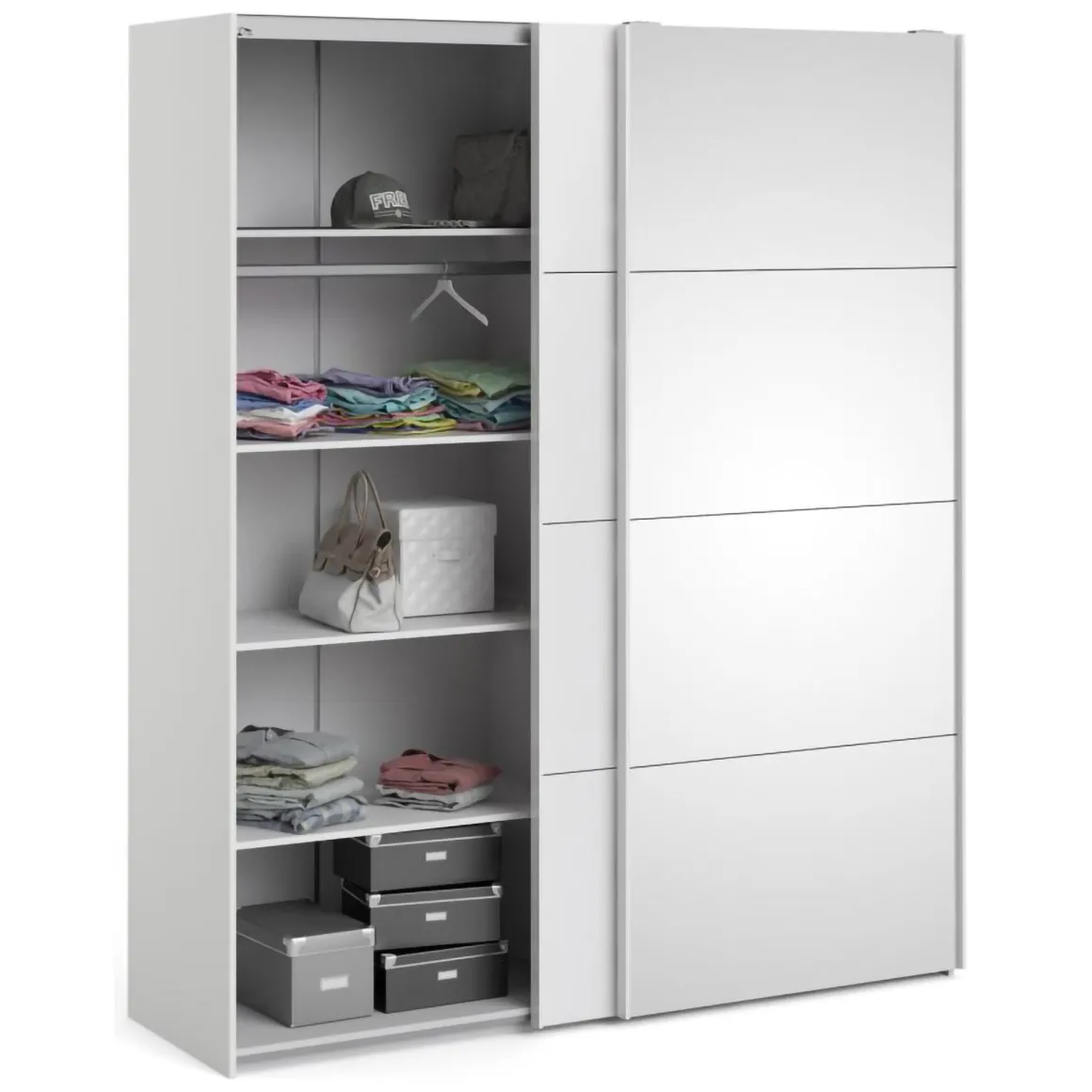 Guardaroba 2 Ante > Dmora Guardaroba 2 ante 242x220h cm - Kauri Bianco Lucido